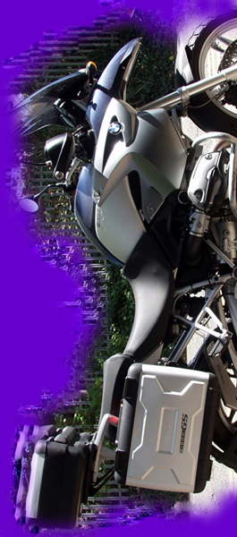 R1200 GS on its side